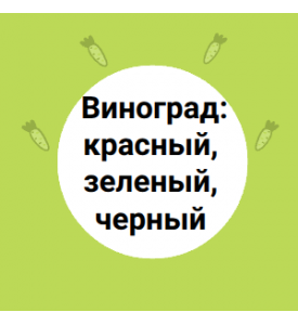 Виноград: красный, зеленый, черный