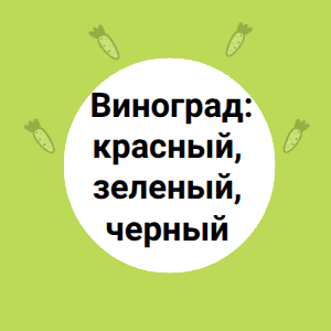 Виноград: красный, зеленый, черный