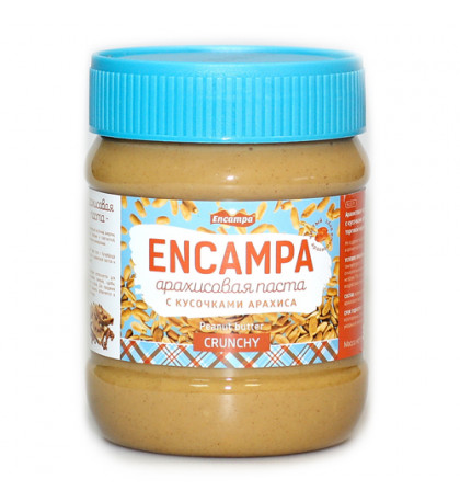Арахисовая паста с кусочками арахиса ENCAMPA, 340 г