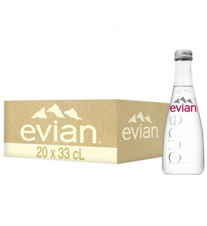 Evian 0,33 минеральная вода без газа в стекле Evian 0,33 минеральная вода без газа в стекле